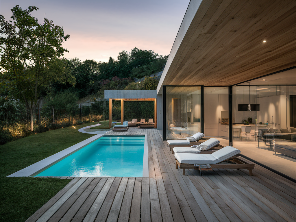 terrasse de piscine : sélection des meilleurs matériaux entre bois, carrelage et béton